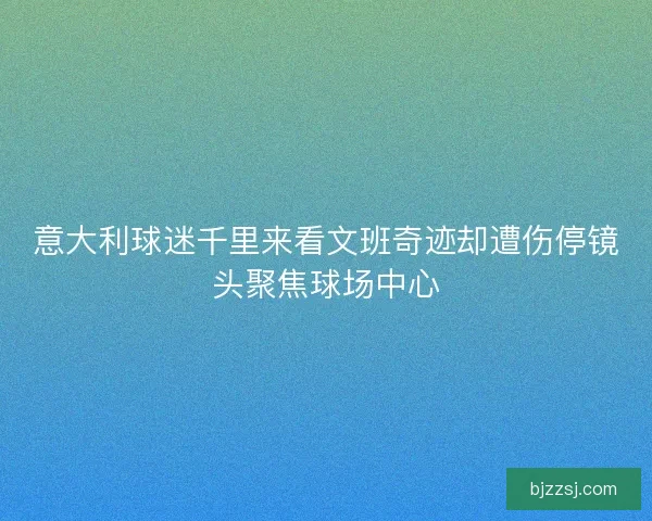 意大利球迷千里来看文班奇迹却遭伤停镜头聚焦球场中心